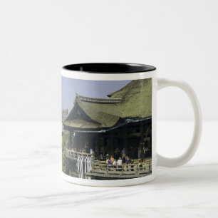 Caneca De Café Em Dois Tons Japão, Kyoto, visão do templo de Kiyomizu