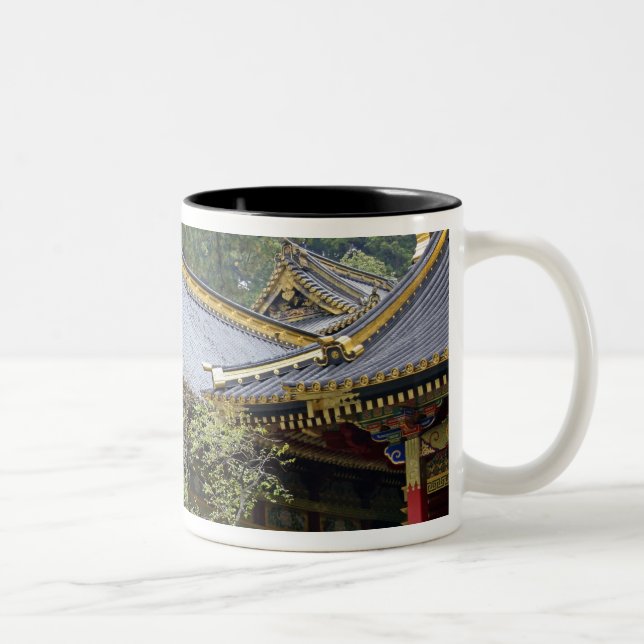 Caneca De Café Em Dois Tons Japão, Nikko. Toshogu Shrine e mausoleum em 2 (Direita)