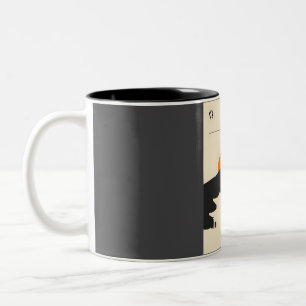 Caneca De Café Em Dois Tons Japão Tóquio Monte Fuji Vintage Mininimiga Viagem