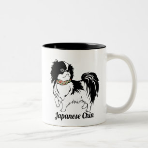 Caneca De Café Em Dois Tons Japonês Chin seu texto