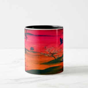 CANECA DE CAFÉ EM DOIS TONS JAPONÊS LANDSCAPE