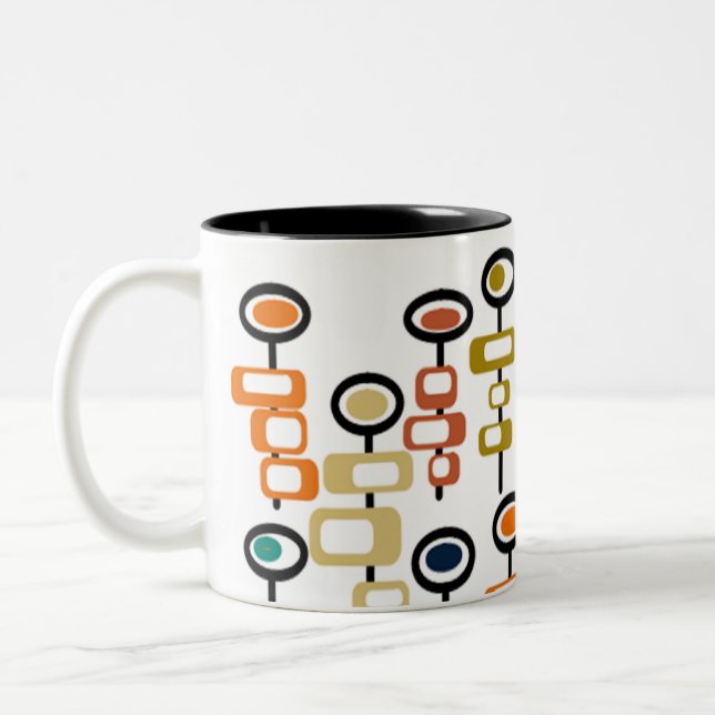 Caneca De Café Em Dois Tons Jardim da Flor Retroativa (Esquerda)