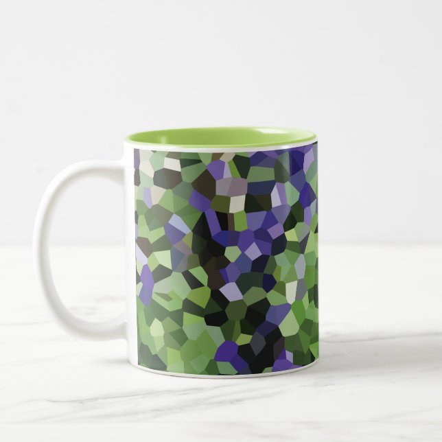 Caneca De Café Em Dois Tons Jardim de Lavanda Roxa (Esquerda)
