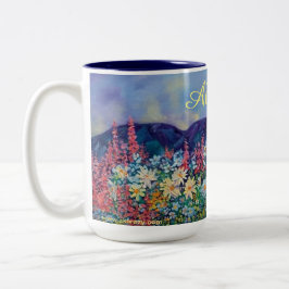 Caneca De Café Em Dois Tons Jardim de Tisha do Alaska