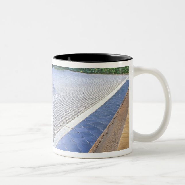 Caneca De Café Em Dois Tons Jardim do Templo Daisen-in, Daitokuji, Quioto, Jap (Direita)