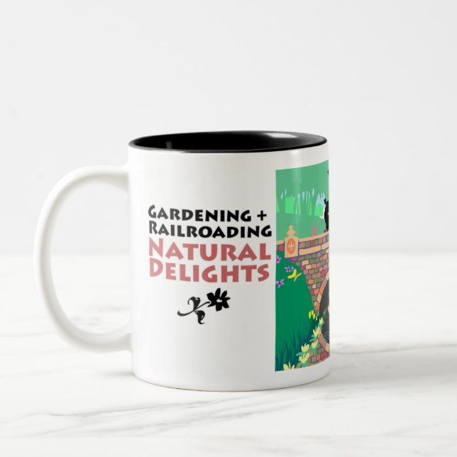 Caneca De Café Em Dois Tons Jardinagem + Railroading (Esquerda)