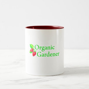 Caneca De Café Em Dois Tons Jardineiro orgânico - morangos