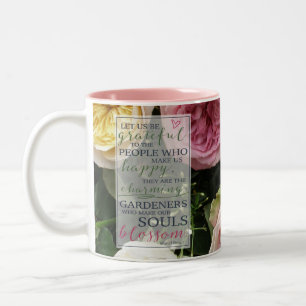 Caneca De Café Em Dois Tons Jardineiros da Alma  Proposta Proust com Rosas