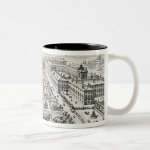 Caneca De Café Em Dois Tons Jardins do Quirinale, 'de Li Giardini di ROM