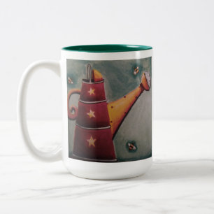Caneca De Café Em Dois Tons Jarra de água de cerâmica country