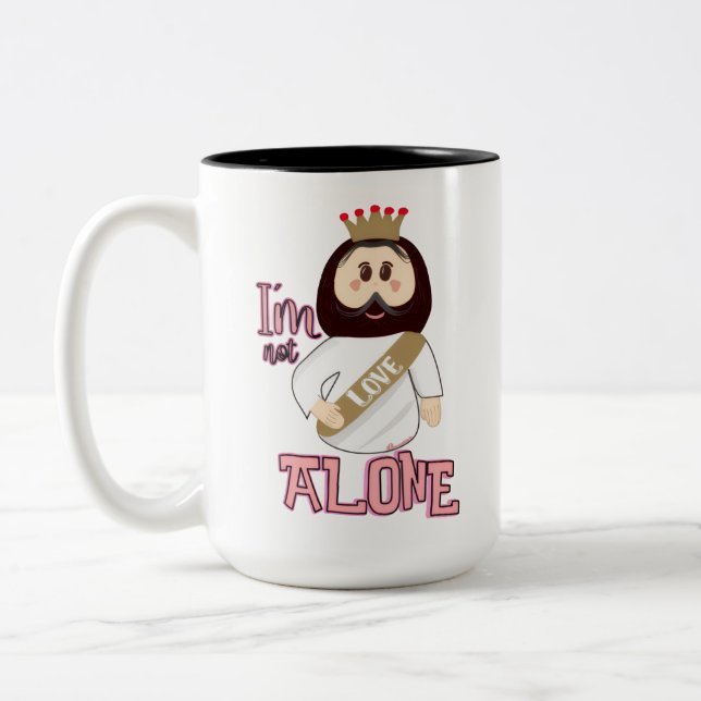 CANECA DE CAFÉ EM DOIS TONS JARRO I AM NOT ALONE_ LINEA NISSI HOLY (Esquerda)