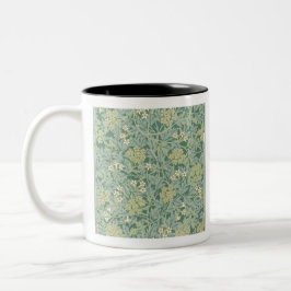 Caneca De Café Em Dois Tons Jasmine Verde Amarelo por William Morris