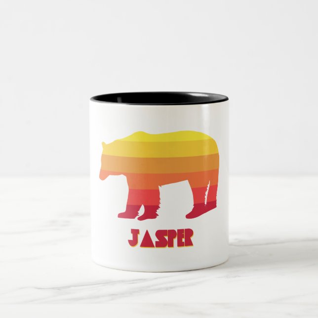 Caneca De Café Em Dois Tons Jasper National Park Bear (Centro)
