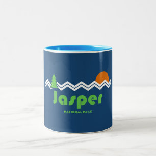 Caneca De Café Em Dois Tons Jasper National Park Retro