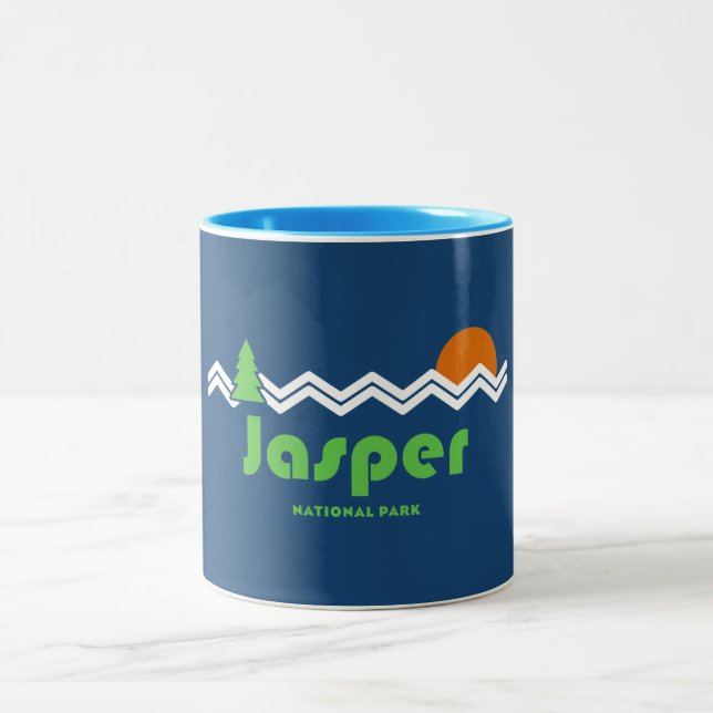 Caneca De Café Em Dois Tons Jasper National Park Retro (Centro)