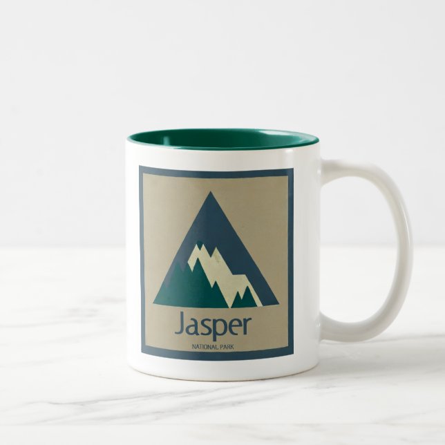 Caneca De Café Em Dois Tons Jasper National Park Rustic (Direita)