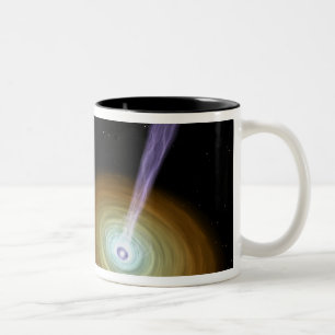 Caneca De Café Em Dois Tons Jatos do tiro material para fora