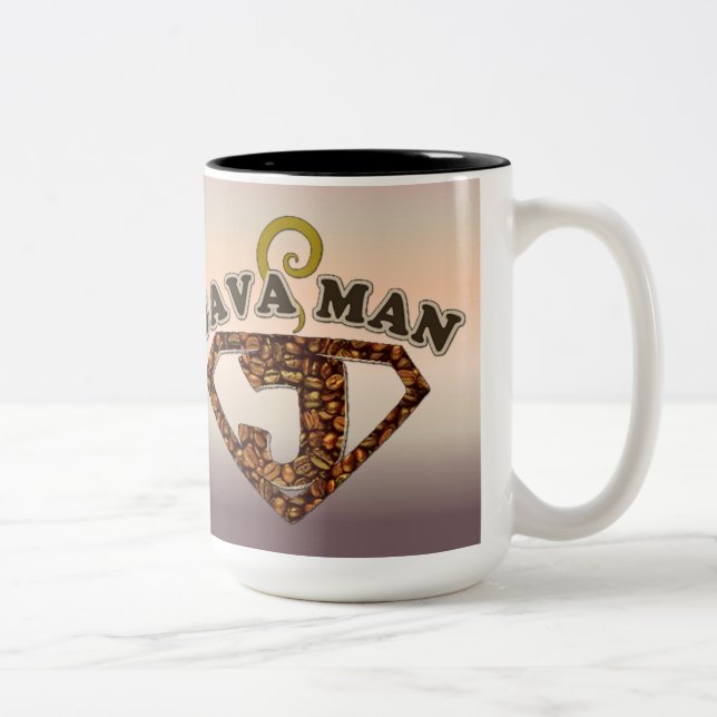 Caneca De Café Em Dois Tons Java Man Coffee Humor Coffee Mug (Direita)