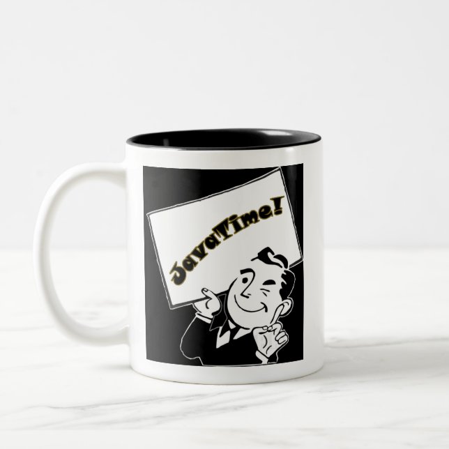 Caneca De Café Em Dois Tons JavaTime! (Esquerda)