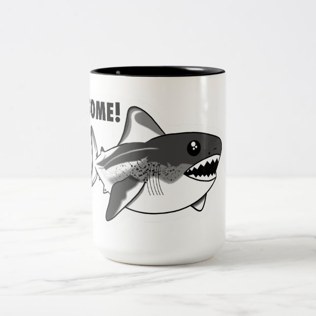 Caneca De Café Em Dois Tons Jawsome Mug (Centro)
