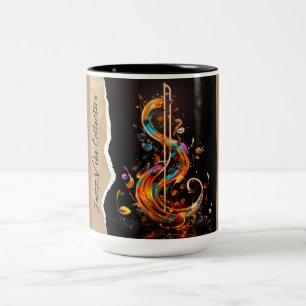 Caneca De Café Em Dois Tons Jazz Vibes