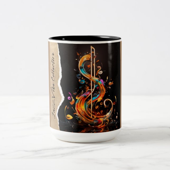 Caneca De Café Em Dois Tons Jazz Vibes (Centro)