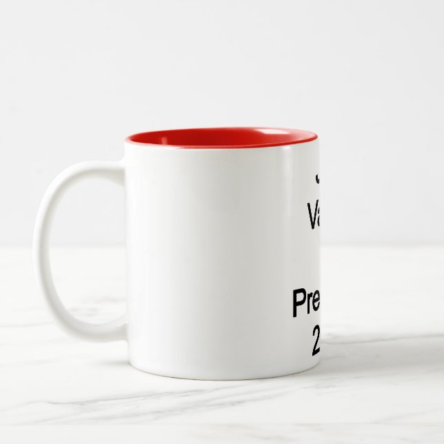 Caneca De Café Em Dois Tons JD Vance para Presidente 2028 (Esquerda)