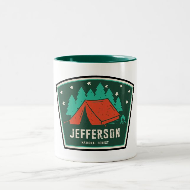 Caneca De Café Em Dois Tons Jefferson National Forest Camping (Centro)