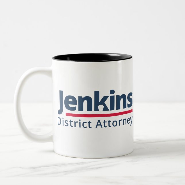 Caneca De Café Em Dois Tons Jenkins para o fiscal do distrito (Esquerda)