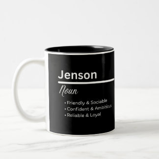 Caneca De Café Em Dois Tons Jenson Boy Name Definition Personalized Mug