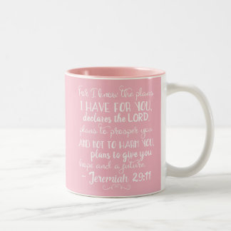 Caneca De Café Em Dois Tons Jeremiah 29:11 Bíblia Cristã Inspiracional Mug