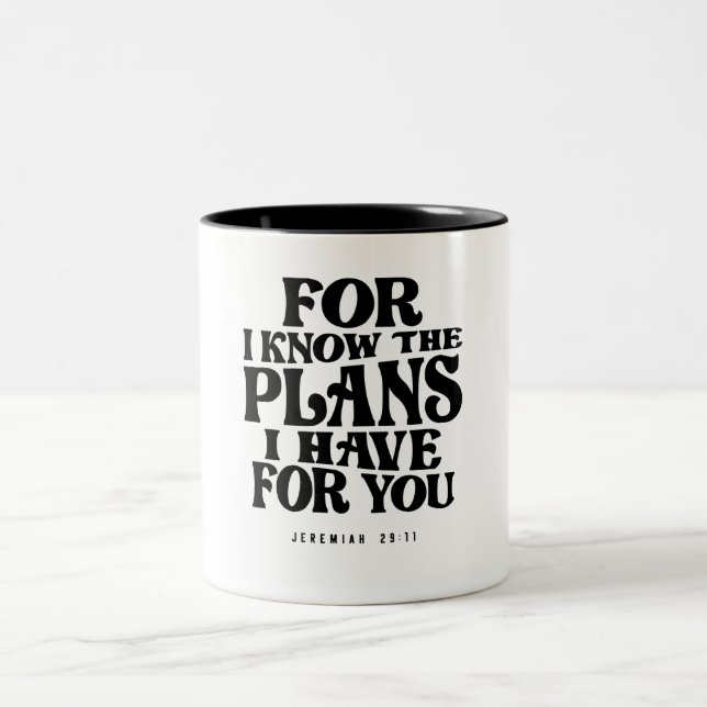Caneca De Café Em Dois Tons Jeremiah 29:11 Planos divinos à espera - Cristão (Centro)