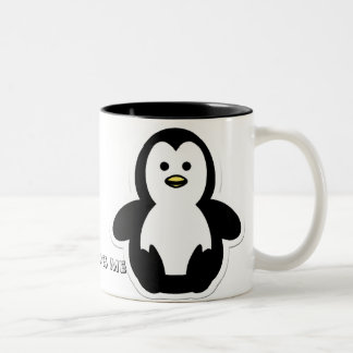 Caneca De Café Em Dois Tons Jesus ama o Me-Pinguim
