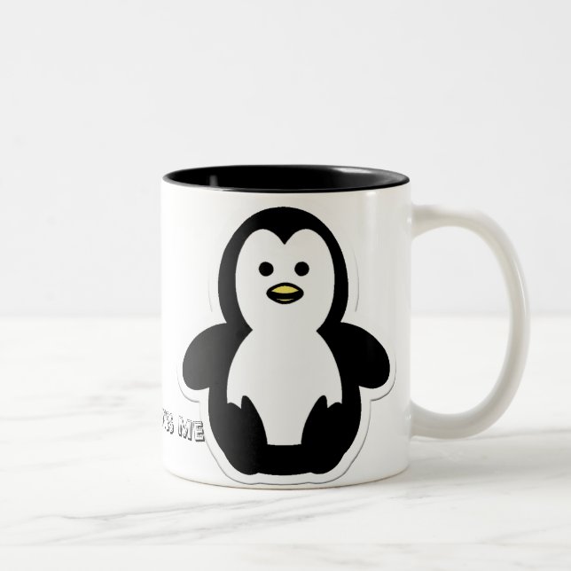 Caneca De Café Em Dois Tons Jesus ama o Me-Pinguim (Direita)