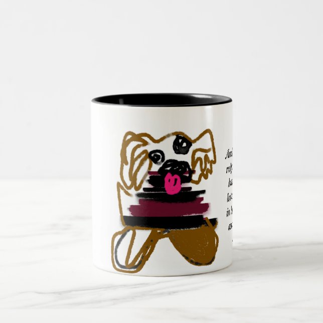Caneca De Café Em Dois Tons Jesus ama planejar alegria (Centro)
