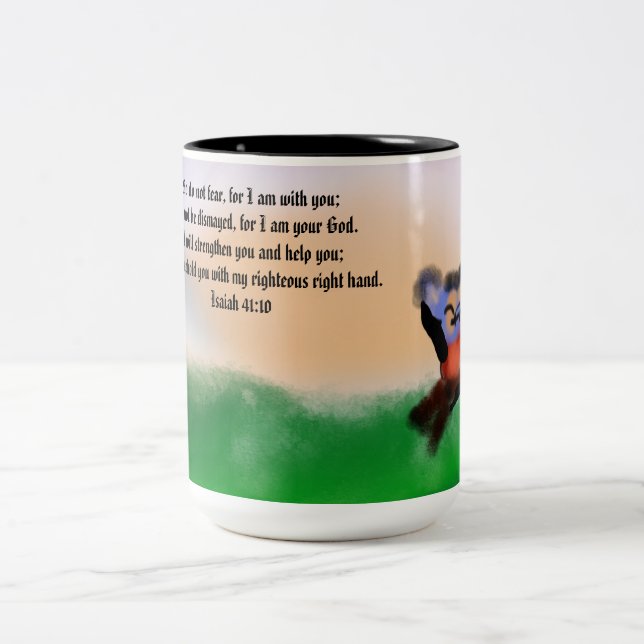 Caneca De Café Em Dois Tons Jesus aqui  (Centro)