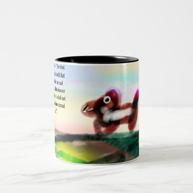 Caneca De Café Em Dois Tons Jesus aqui conosco (Centro)