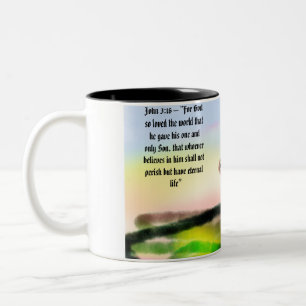 Caneca De Café Em Dois Tons Jesus aqui conosco