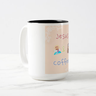 Caneca De Café Em Dois Tons Jesus + Café