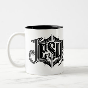 Caneca De Café Em Dois Tons Jesus Cristo