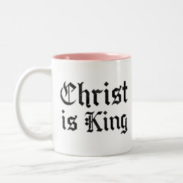 Caneca De Café Em Dois Tons Jesus Cristo é Rei - estilo gótico grunge erosiona