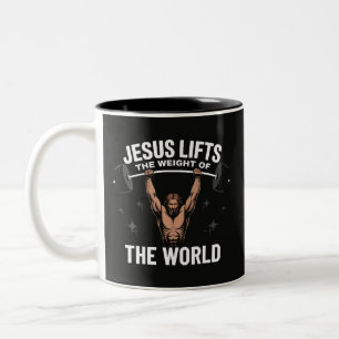 Caneca De Café Em Dois Tons Jesus Cristo Levantamento de Terra