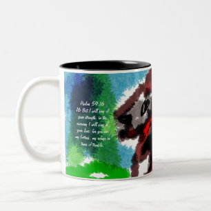 Caneca De Café Em Dois Tons Jesus dá amor e força.