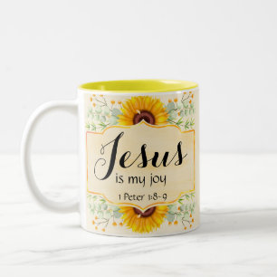Caneca De Café Em Dois Tons Jesus é a minha alegria