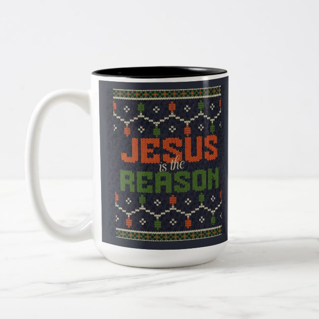 Caneca De Café Em Dois Tons Jesus é a razão (Esquerda)