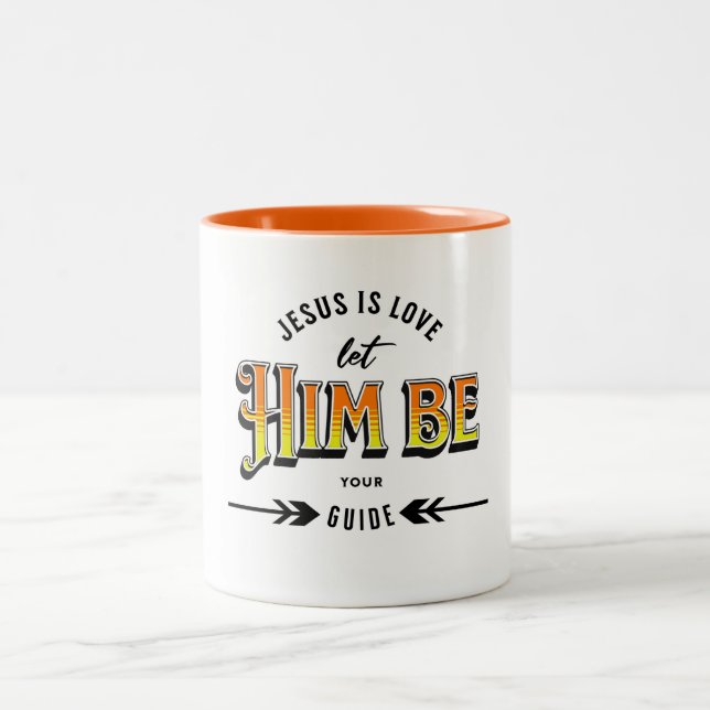 Caneca De Café Em Dois Tons Jesus é amor (Centro)