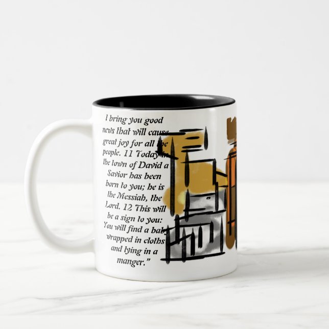 Caneca De Café Em Dois Tons Jesus é nascer (Esquerda)