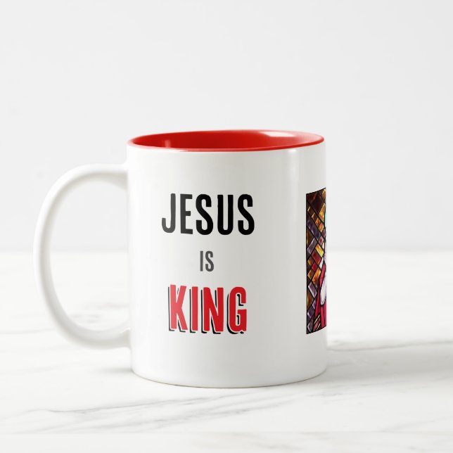 Caneca De Café Em Dois Tons Jesus é rei (Esquerda)