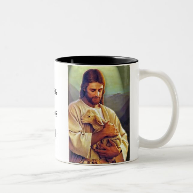 Caneca De Café Em Dois Tons Jesus me ama 4 (Direita)