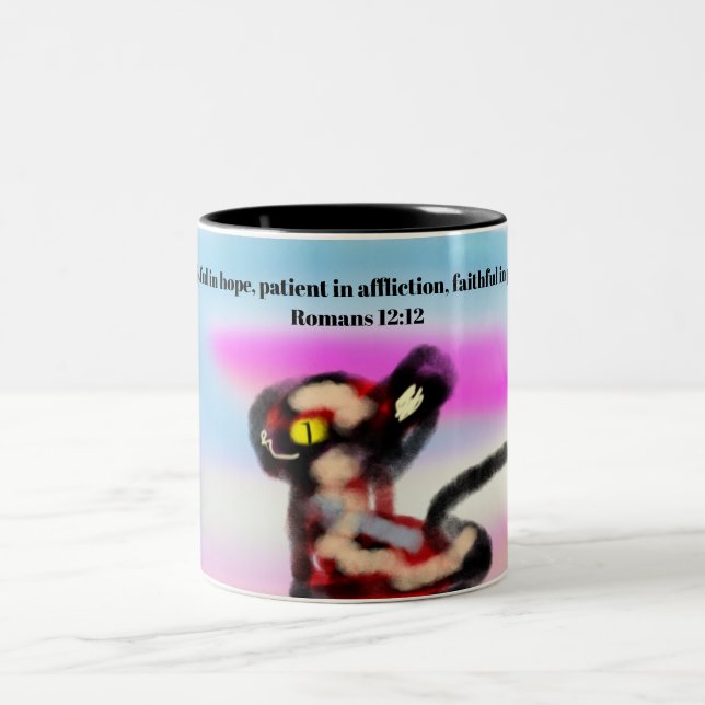 Caneca De Café Em Dois Tons Jesus nos ama  (Centro)